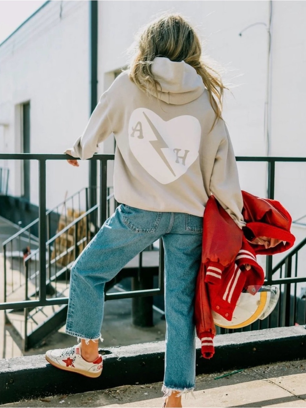 Ascot + Hart ⚡️🤍 AH Premium Electric Love Hoodie faded bone